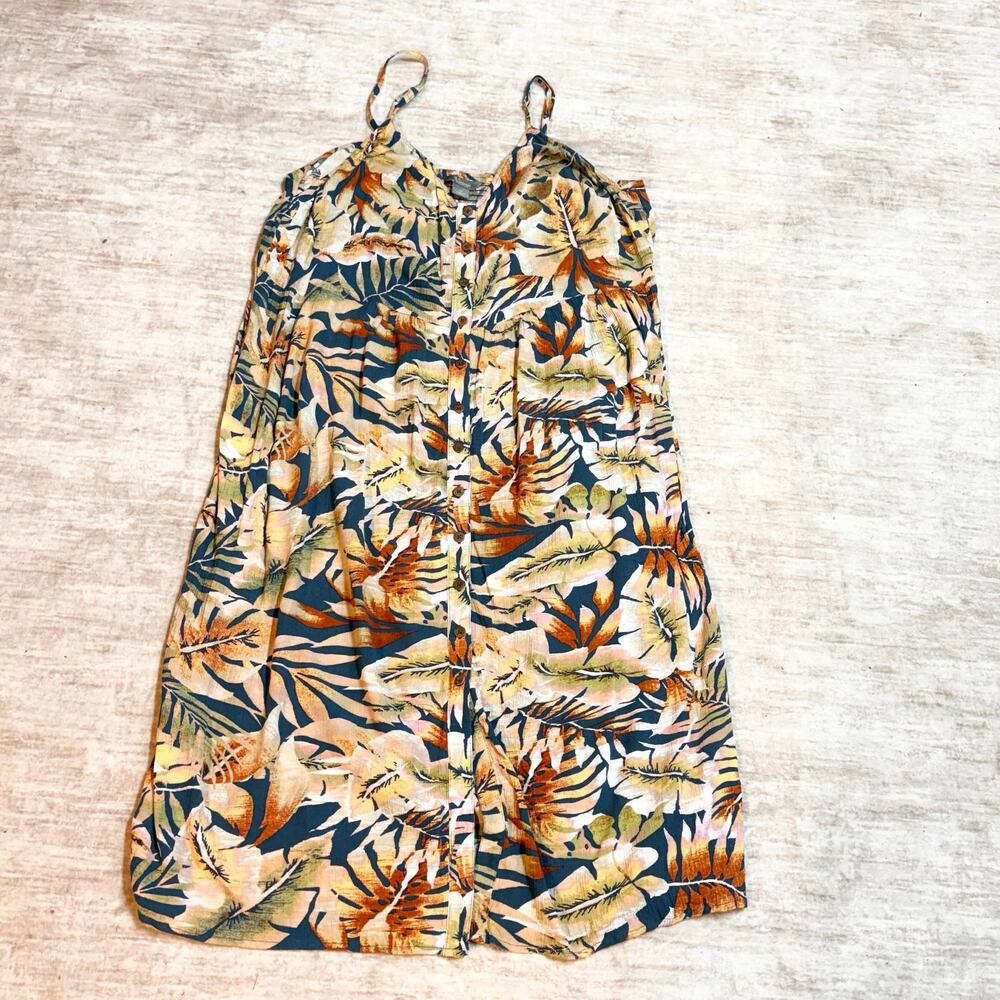 Natural Reflections Women’s XXL Tropical Gauze Dress Floral Resort Vacation - Picture 1 of 8